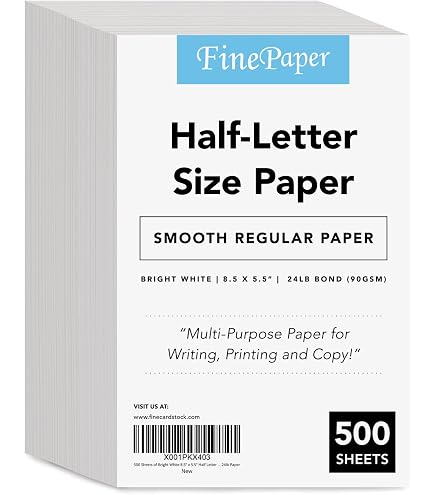 Amazon.com : Half Letter Size Paper – Great for Business Documents